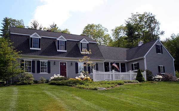 What style of exterior house do you like? How about a cape cod style home with a bit of farmhouse and barn like features?