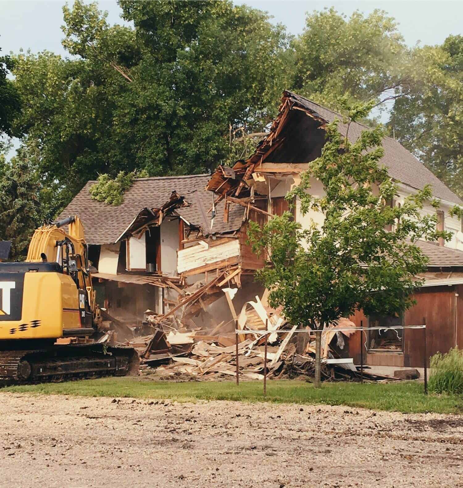 Demolishing 100 yr old farmhouse that had mold.