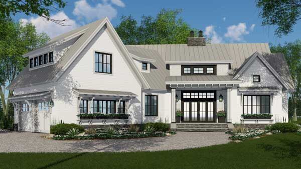 4 Bedroom , 3 Bath Modern Farmhouse House Plan #38-528