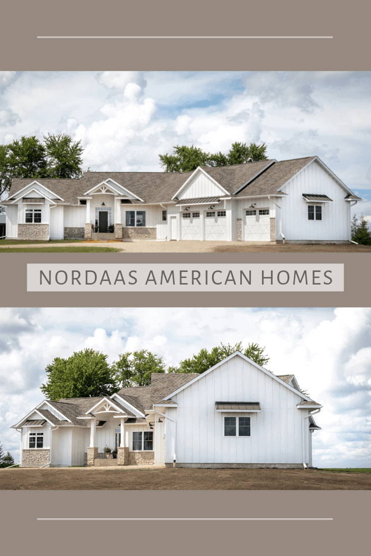 Nordaas American Homes Modern Farmhouse white ranch house