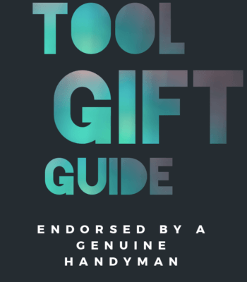 Black background with teal, turquoise and light pink gradient colors filling test Tool Gift Guide endorsed by a genuine handyman downleahslane.com